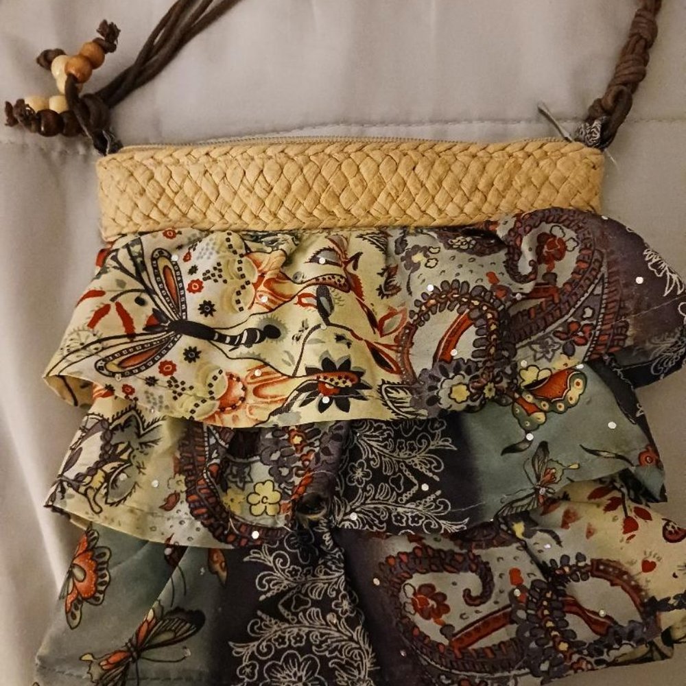 Small Ruffle Hobo style handbag